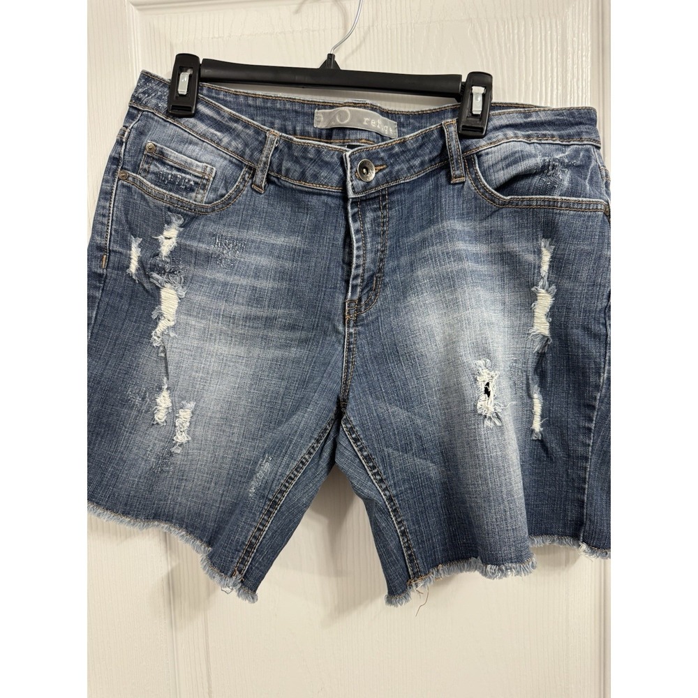 Women's Junior Refuge Denim Raw Hem Style Jean Shorts Size 13